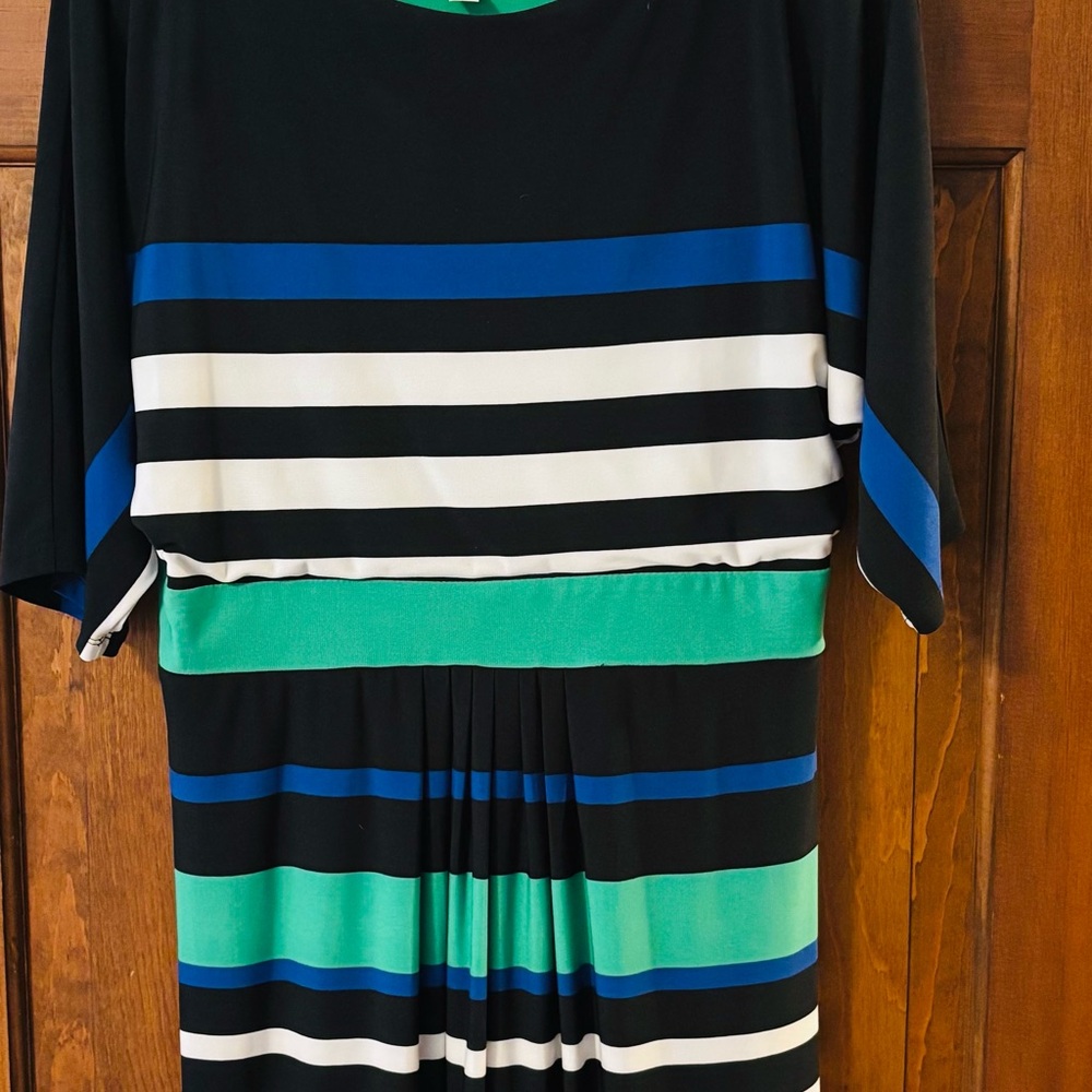 Striped Black and Blue Dress